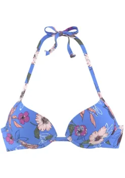 Push-Up-Bikinis|s.Oliver Push-Up-Bikini-Top"Maya" Blau-Bedruckt