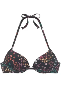 Push-Up-Bikinis|s.Oliver Push-Up-Bikini-Top"Milly" Schwarz-Bedruckt