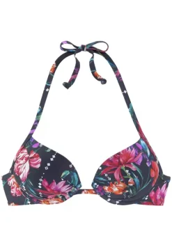 Push-Up-Bikinis|Sunseeker Push-Up-Bikini-Top"Modern" Marine-Bedruckt