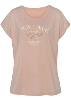 Nachhaltige Nachtwasche|Vivance Dreams Pyjamaoberteil Apricot