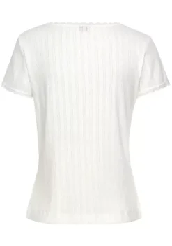 Nachhaltige Nachtwasche|s.Oliver Pyjamaoberteil Ecru