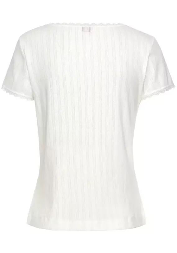 Nachhaltige Nachtwasche|s.Oliver Pyjamaoberteil Ecru