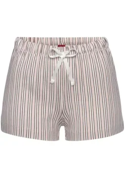 Nachhaltige Nachtwasche|s.Oliver Pyjamashorts Blassrosa-Gestreift