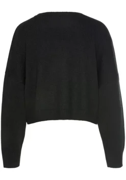 Pullover|Buffalo Rhombenpullover Schwarz-Camelfarben