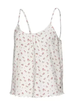 Damenshirts|s.Oliver Ripptanktop Weis-Geblumt