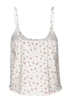 Damenshirts|s.Oliver Ripptanktop Weis-Geblumt