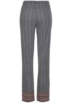 Nachhaltige Nachtwasche|Vivance Dreams Schlafhose Braun Bedruckt