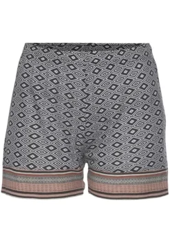 Nachhaltige Nachtwasche|Vivance Dreams Schlafshorts Braun Gemustert