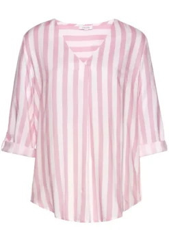 Blusen|LASCANA Schlupfbluse Weis-Rosa