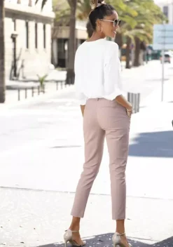 Blusen|LASCANA Schlupfbluse Weis