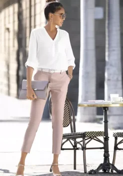 Blusen|LASCANA Schlupfbluse Weis