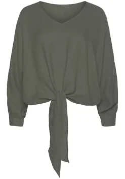 Blusen|Vivance Schlupfbluse Khaki