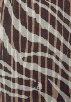 Lange Hosen|LASCANA Schlupfhose Braun-Lindgrun Bedruckt