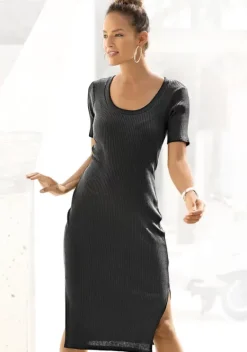 Strandkleider|LASCANA Shirtkleid Schwarz