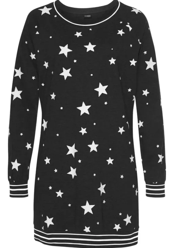Vivance Dreams Nachthemden<Sleepshirt"Wb#Ot4-9Sd8012021-Vd Sternedruck"
