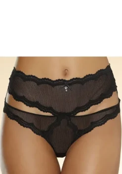 Slips|petite fleur gold Slip-Ouvert Schwarz