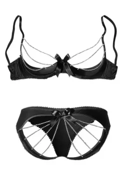 Slips|petite fleur gold Slip-Ouvert Schwarz