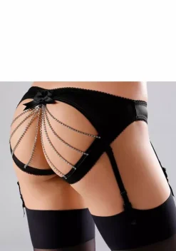 Slips|petite fleur gold Slip-Ouvert Schwarz