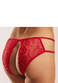 Slips|petite fleur gold Slip-Ouvert Rot