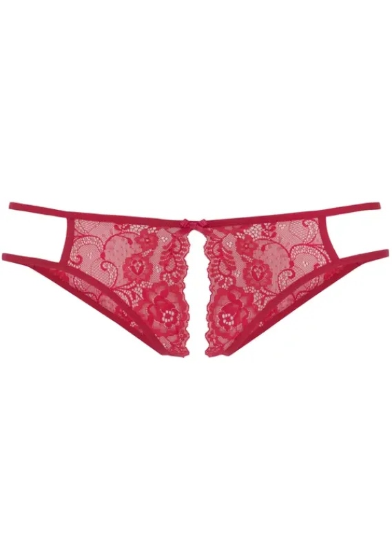 Slips|petite fleur gold Slip-Ouvert Rot