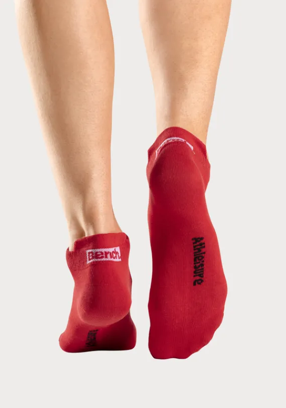 Socken|Bench. Sneakersocken 2X Rot, 2X Weis, 2X Schwarz