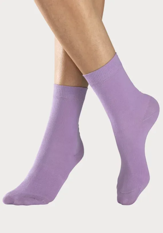 Socken|H.I.S Socken 1X Flieder, 1X Pink, 1X Blau, 1X Bordeaux