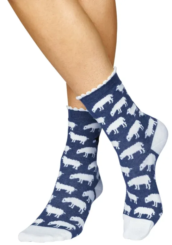 Socken|H.I.S Socken 1X Jeans-Meliert, 1X Grau-Meliert, 1X Rot