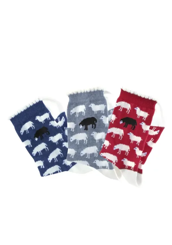 Socken|H.I.S Socken 1X Jeans-Meliert, 1X Grau-Meliert, 1X Rot