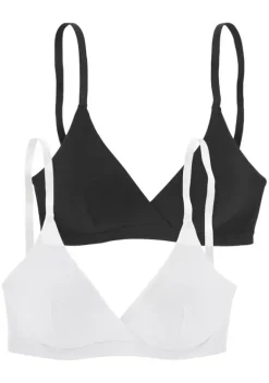 Bhs Ohne Bugel|petite fleur Soft-Bh Schwarz + Weis