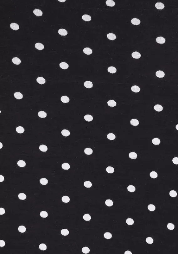 Kurze Kleider|Beachtime Sommerkleid Schwarz-Weis-Gepunktet