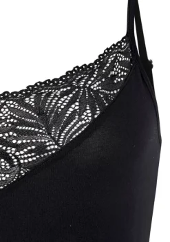 Damenshirts|LASCANA Spitzentop Schwarz