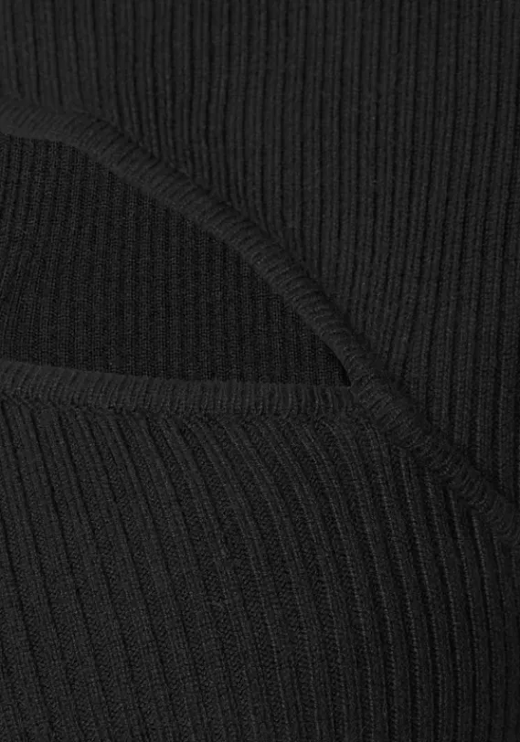 Pullover|LASCANA Stehkragenpullover Schwarz