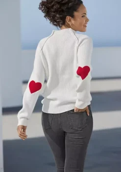 Pullover|LASCANA Stehkragenpullover Wollweis