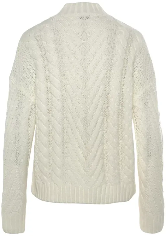 Pullover|LASCANA Stehkragenpullover Creme