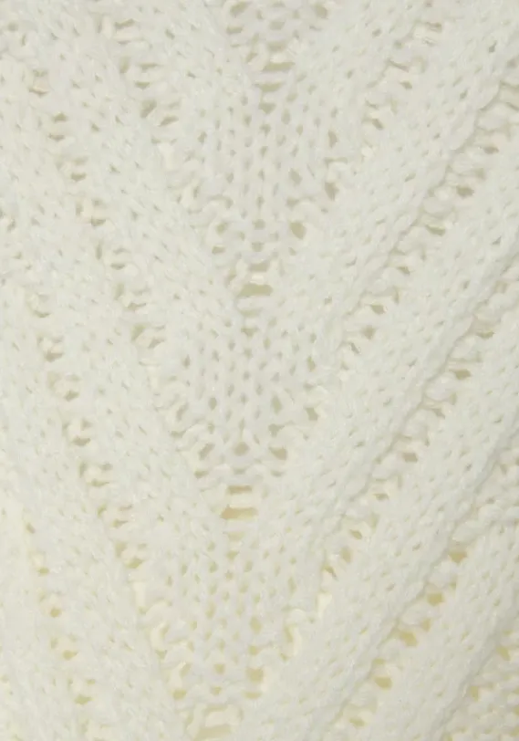 Pullover|LASCANA Stehkragenpullover Creme