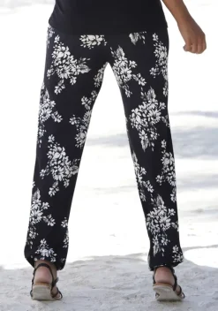 Strandmode|LASCANA Strandhose Schwarz-Creme