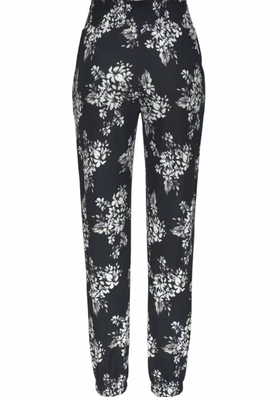 Strandmode|LASCANA Strandhose Schwarz-Creme
