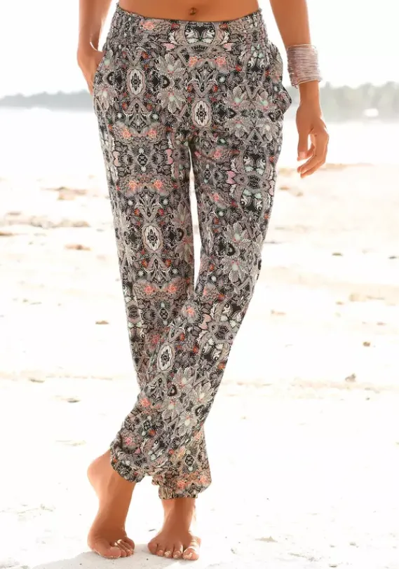 Lange Hosen|s.Oliver Strandhose Marine-Bedruckt