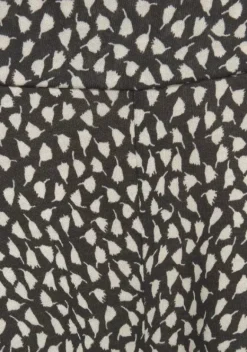 Lange Hosen|s.Oliver Strandhose Schwarz-Creme-Bedruckt