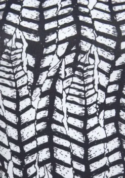 Kurze Kleider|Beachtime Strandkleid Dunkelblau-Weis-Bedruckt