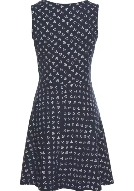 Kurze Kleider|Beachtime Strandkleid Marine-Weis