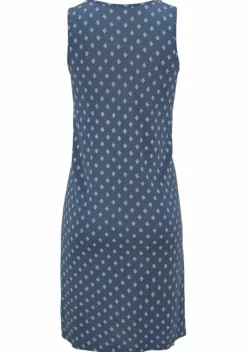 Kurze Kleider|Beachtime Strandkleid Blau-Bedruckt