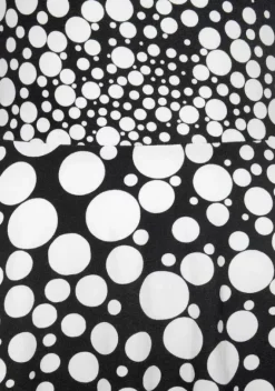 Kurze Kleider|Beachtime Strandkleid Schwarz-Weis-Bedruckt