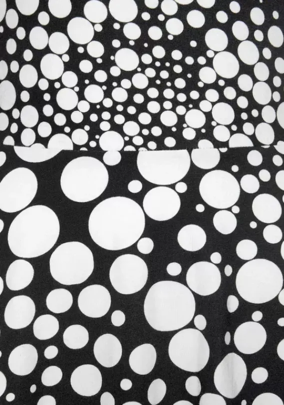 Kurze Kleider|Beachtime Strandkleid Schwarz-Weis-Bedruckt