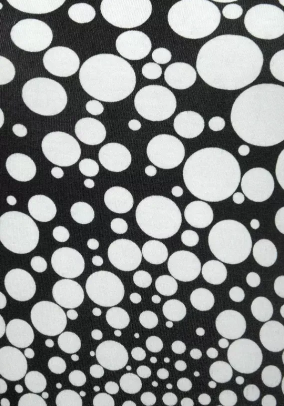 Kurze Kleider|Beachtime Strandkleid Schwarz-Weis-Bedruckt