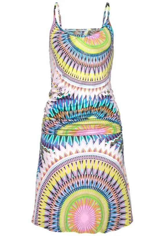 Kurze Kleider|Beachtime Strandkleid Multicolor-Bedruckt