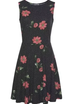 Kurze Kleider|Beachtime Strandkleid Schwarz-Rot