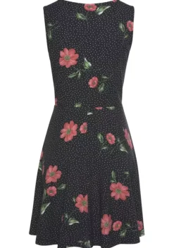 Kurze Kleider|Beachtime Strandkleid Schwarz-Rot