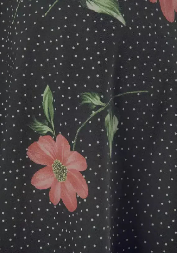 Kurze Kleider|Beachtime Strandkleid Schwarz-Rot