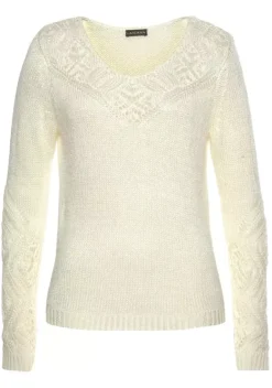 Pullover|LASCANA Strandpullover Creme